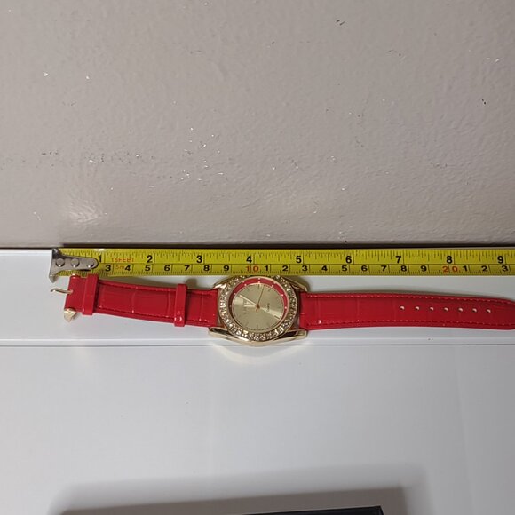 Red And Gold Tone Manhattan Analog Watch - Picture 12 of 12
